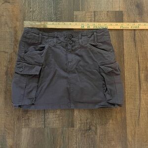 John Galt Gray Cargo Mini Skirt